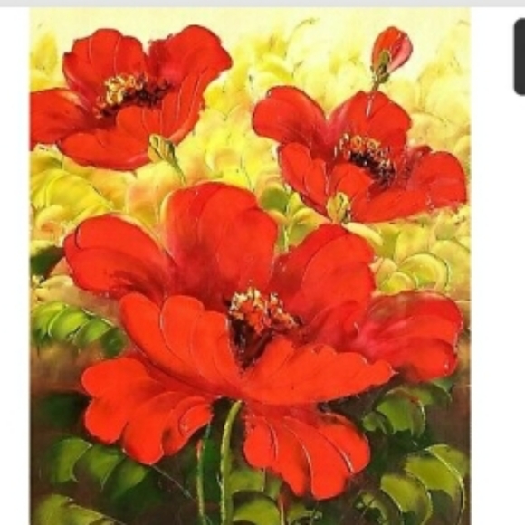 Original Oil Painting: ' Posh Poppies'#1